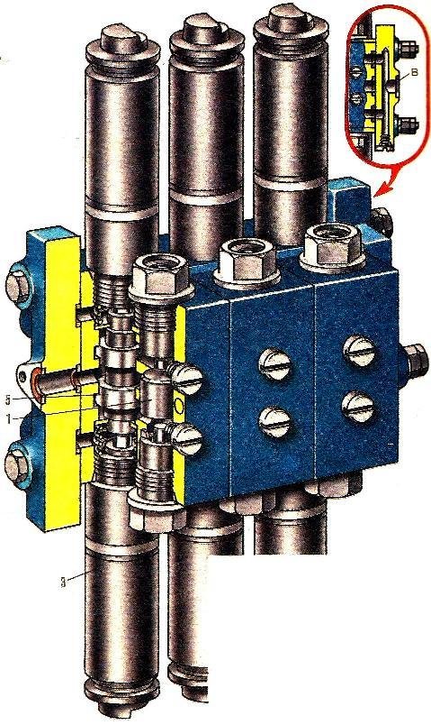 Ремонт гидрораспределителя 3РЭ50-02 электромеханический (3 секции) комбайна Дон-1500, Дон-680